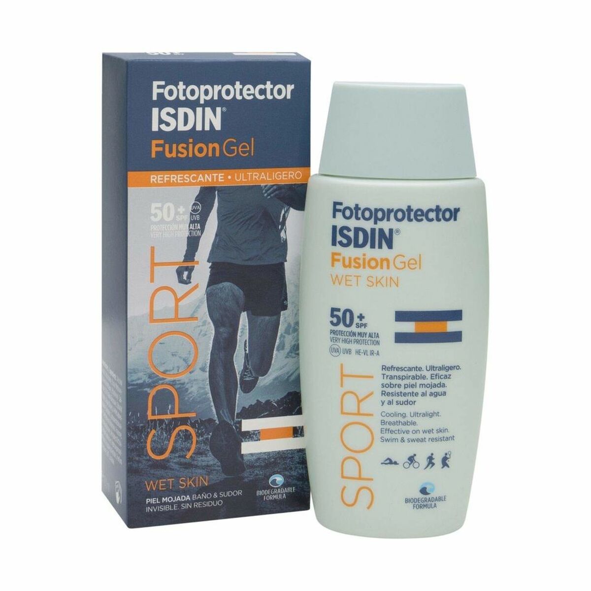 Aurinkosuojageeli Isdin Fotoprotector Fusion Gel Sport Kevyt ja kätevä (100 ml)