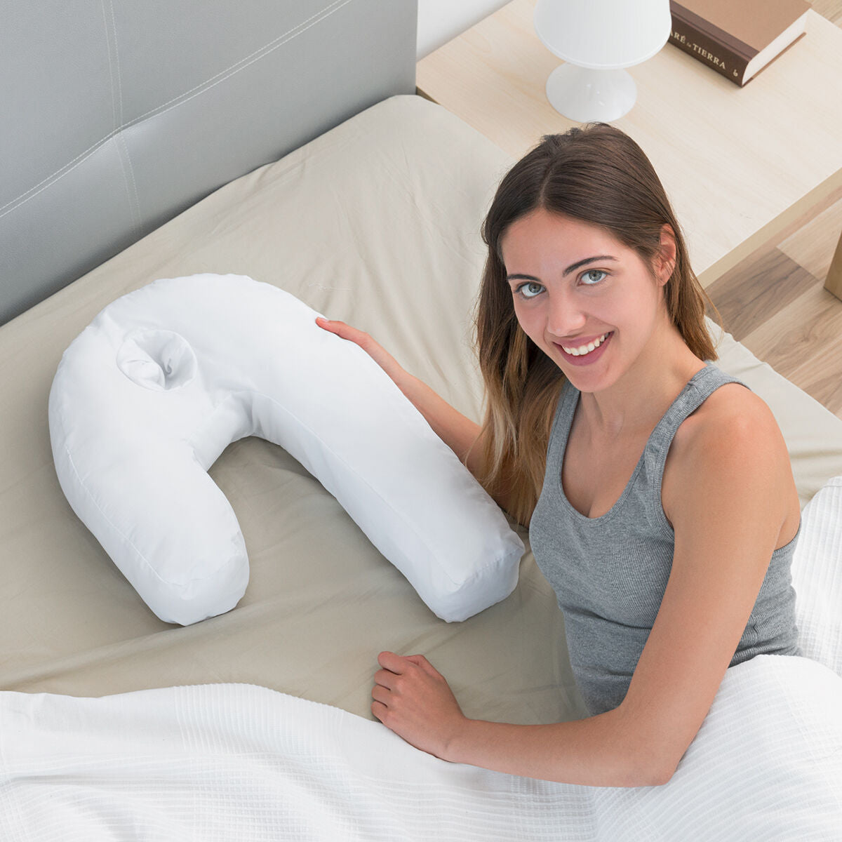 Ergonomic Positioning U Side Pillow Slupill InnovaGoods